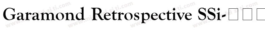 Garamond Retrospective SSi字体转换